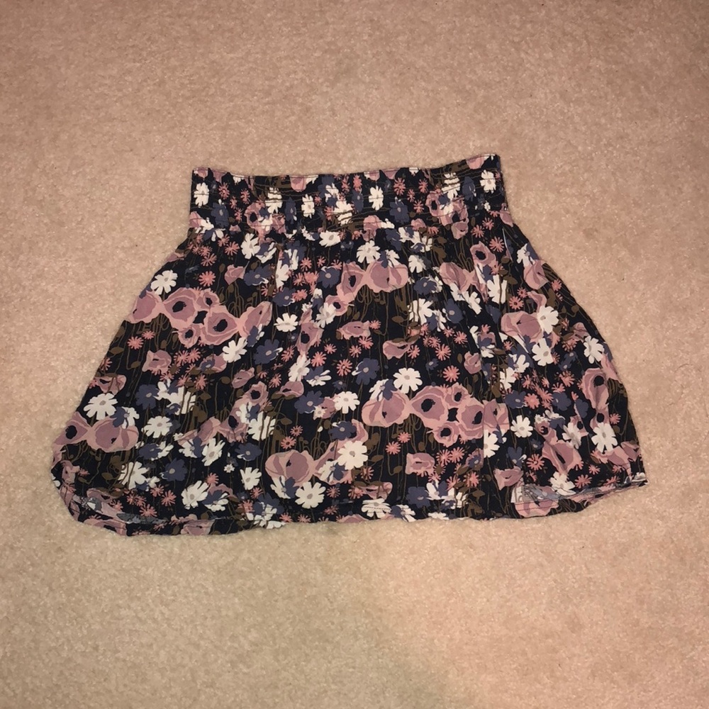Floral Flowy Mini Skirt